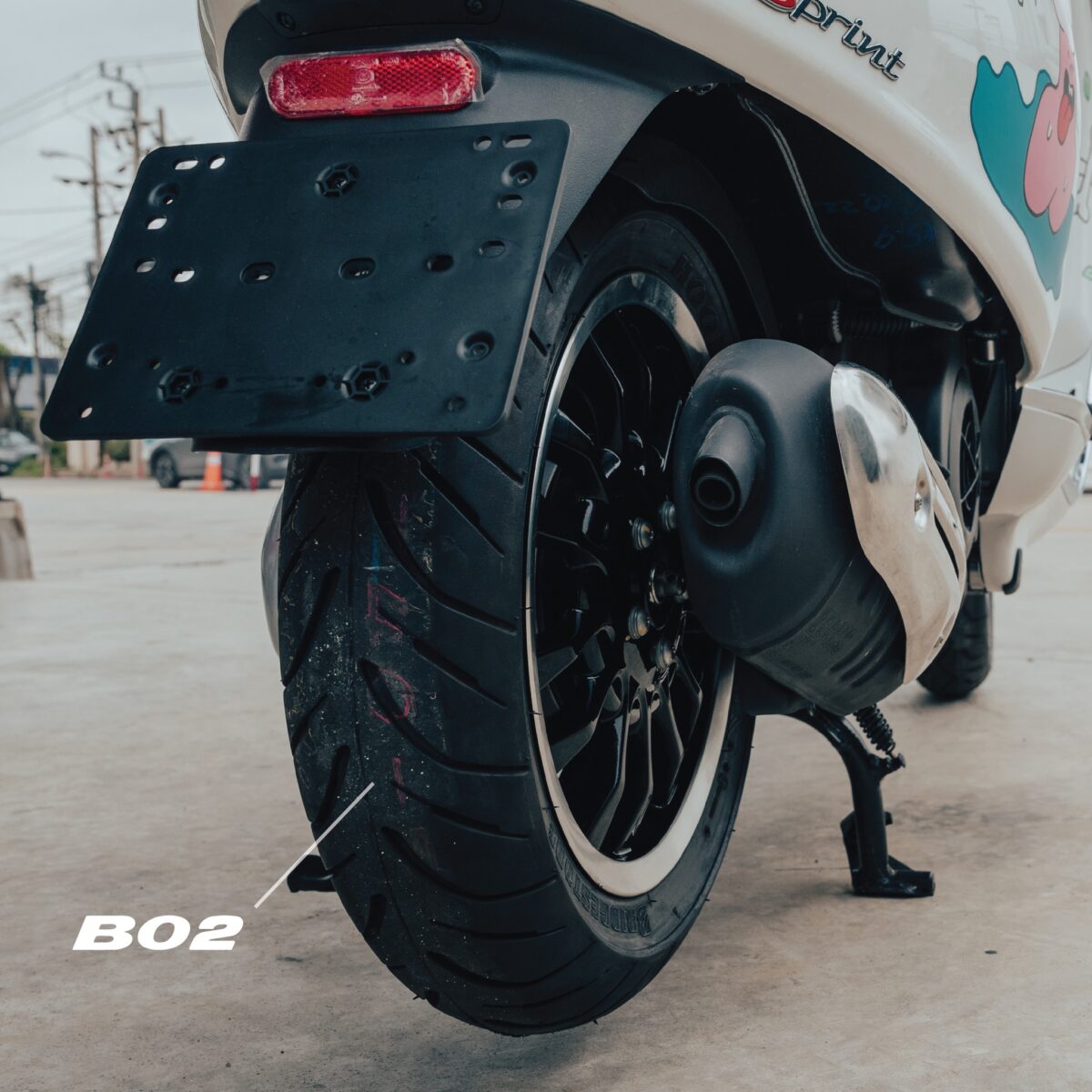 ยางมอเตอร์ไซค์ Bridgestone รุ่น HOOP B02, B03 ขอบ 12 นิ้ว - Image 4